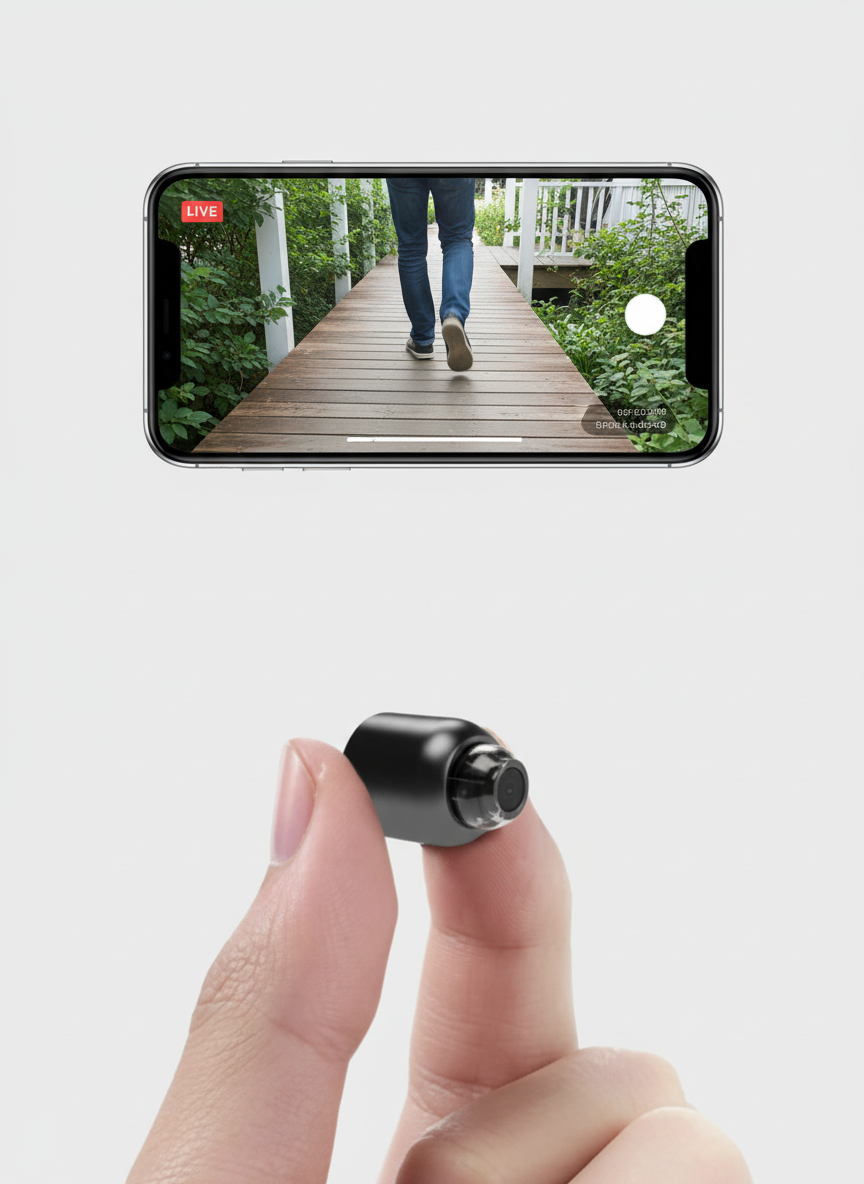 Dobbeltpakke Mini WiFi Kameraer 1080P 140-Graders Vidvinkel Natvision og Bevægelsesdetektion