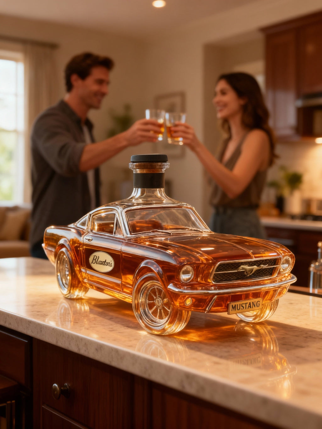 NovaCrest Stallion Inspired 3D Glass Whiskey Decanter For Home Bar
