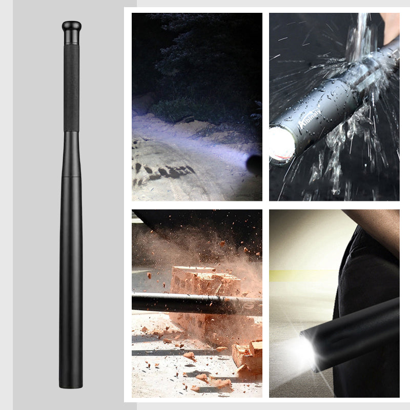 NovaBat Baseball Bat Shaped LED Flashlight Aluminum Alloy With 3 Modes For Emergency