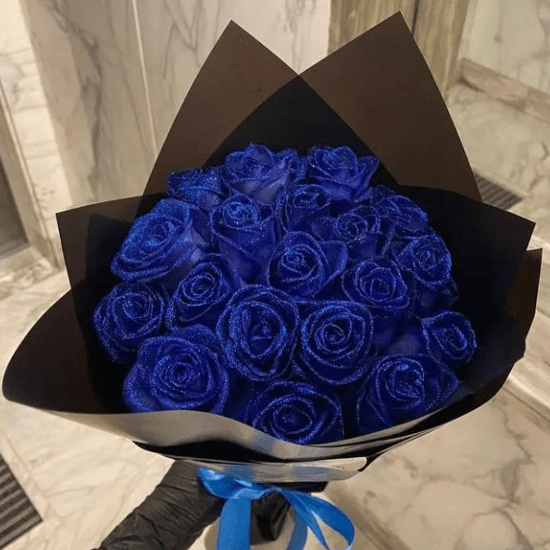 Aurelia Eternal Bloom Róża z Brokatem Róża na Romantyczne Prezenty i Dekoracje Domowe