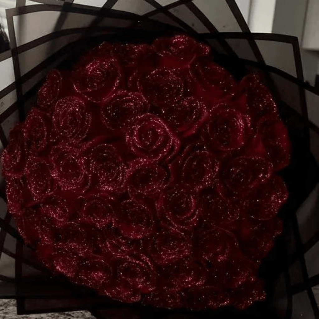 NovaLustre Real Preserved Eternal Bloom Glitter Rose For Romantic Gifts And Decor