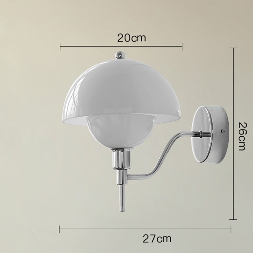 Nástěnné světlo Aurelia Cream Mushroom do chodby s teplým světlem