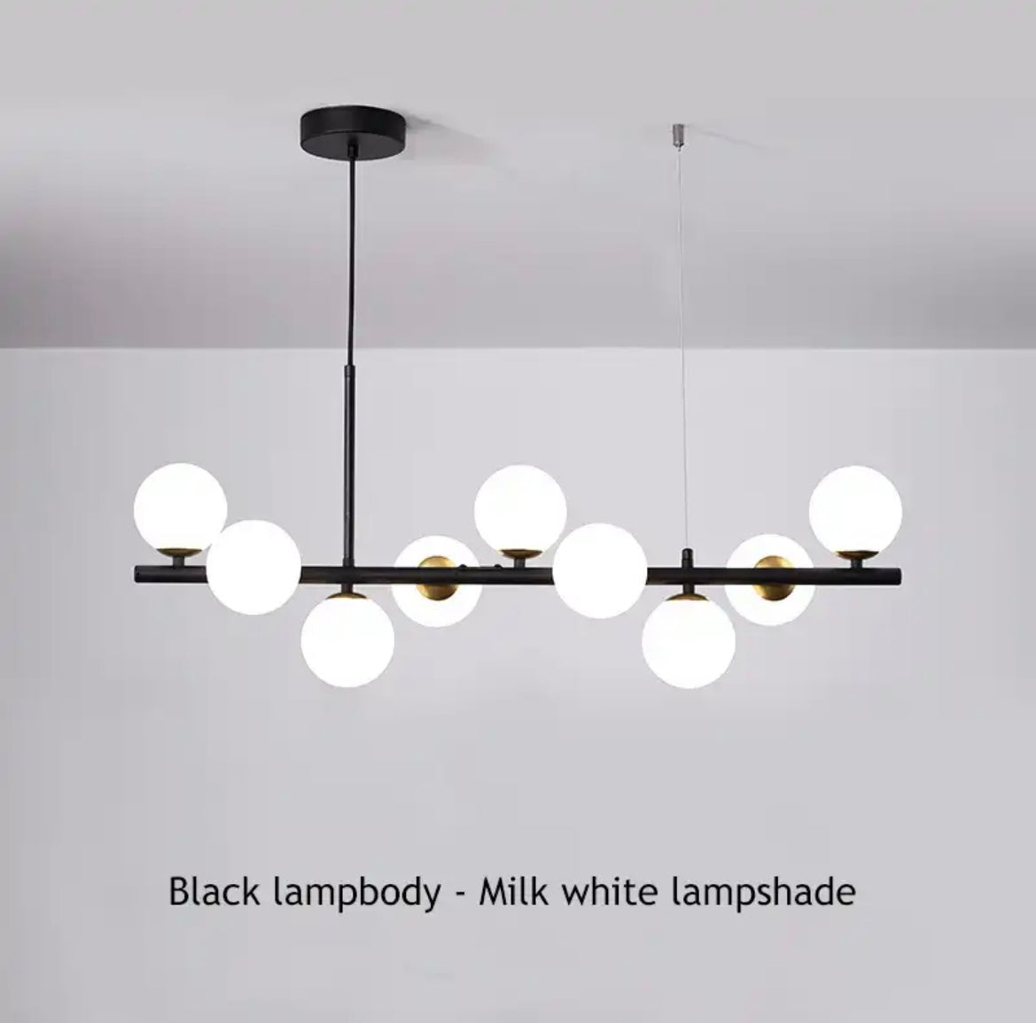 NovaBean Moderne LED Lysekrone med Glassten og Jern
