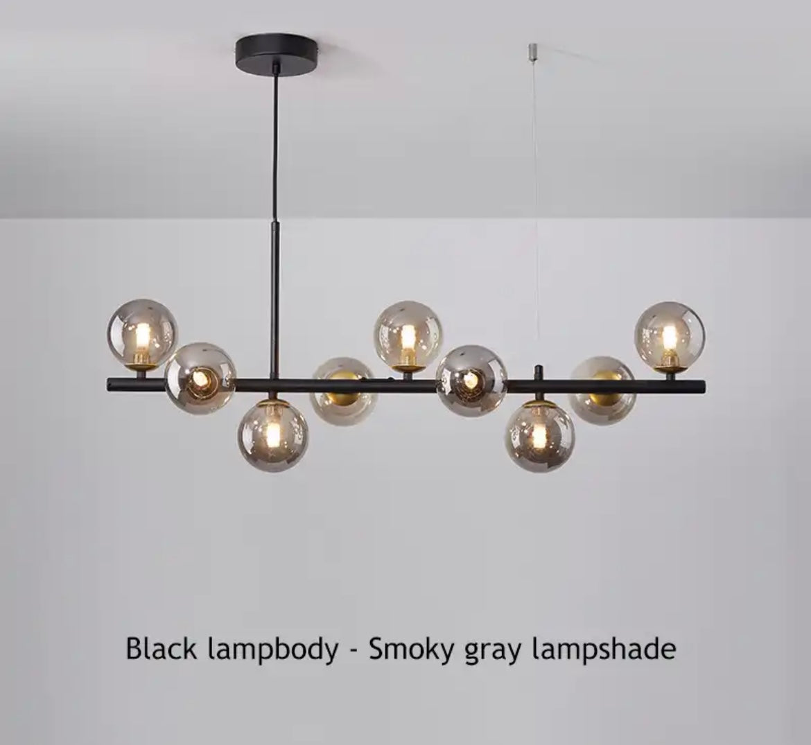 NovaBean Moderne LED Lysekrone med Glassten og Jern