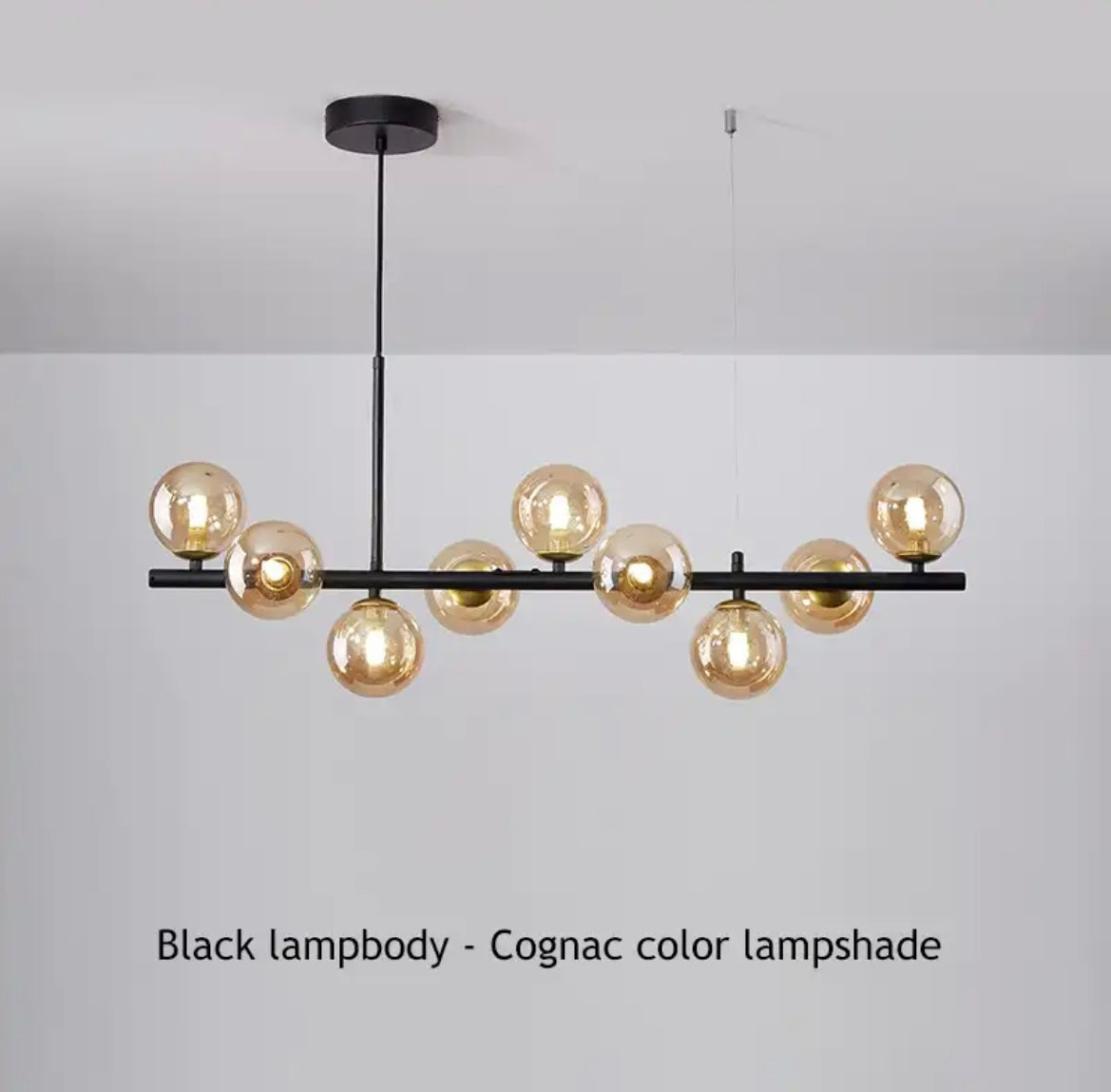 NovaBean Moderne LED Lysekrone med Glassten og Jern