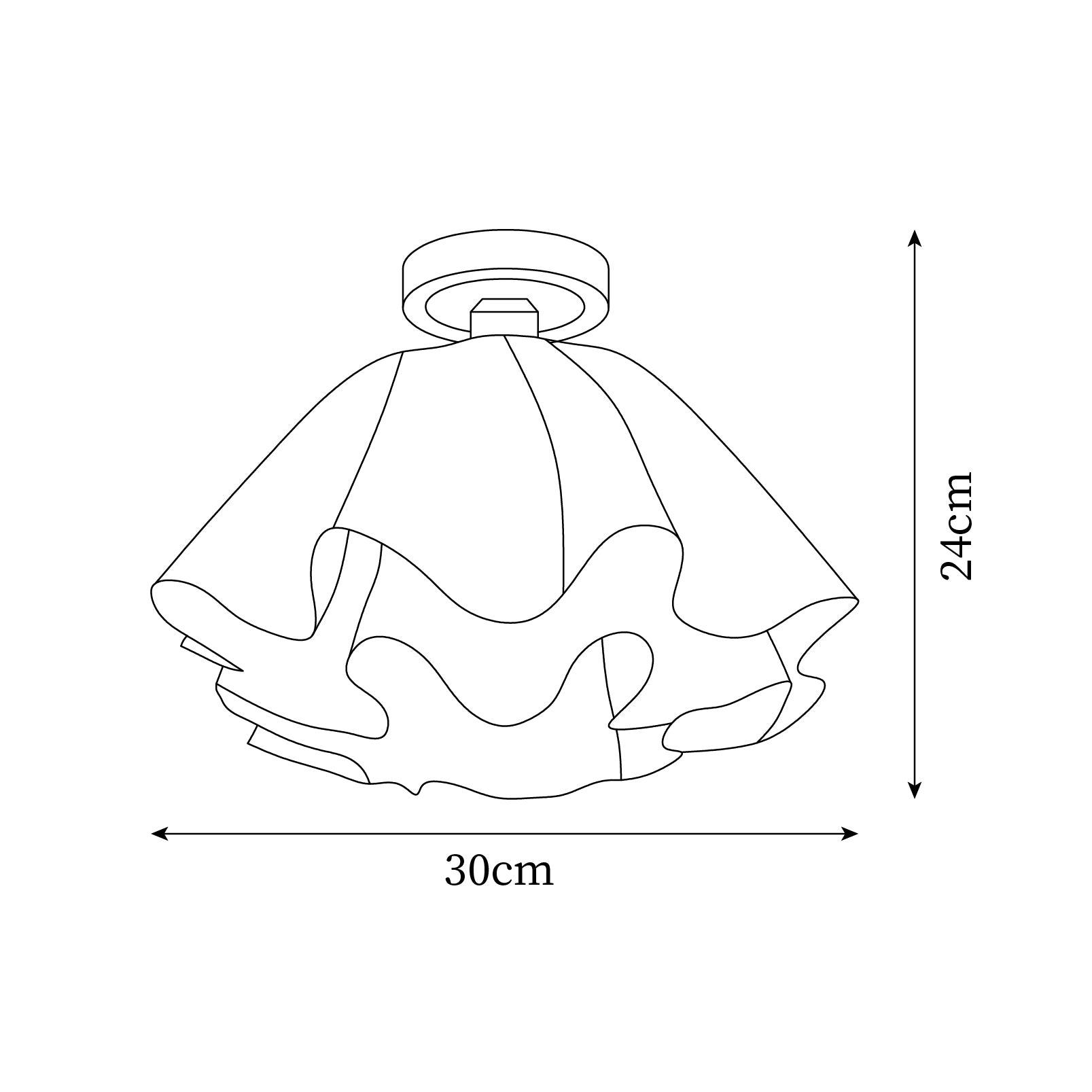 Lyren Folded Ceiling Light With Copper Base For Modern Living Rooms