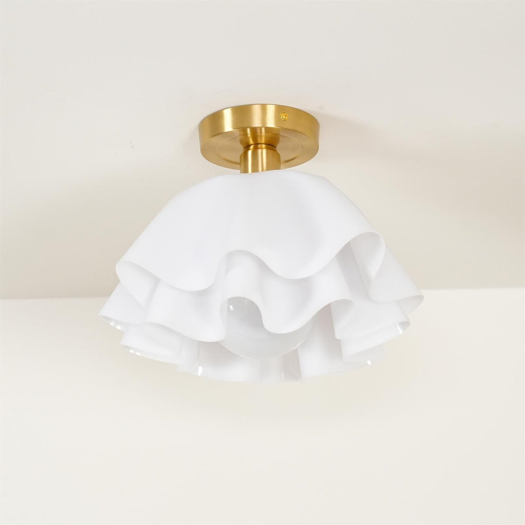 Lyren Folded Ceiling Light With Copper Base For Modern Living Rooms