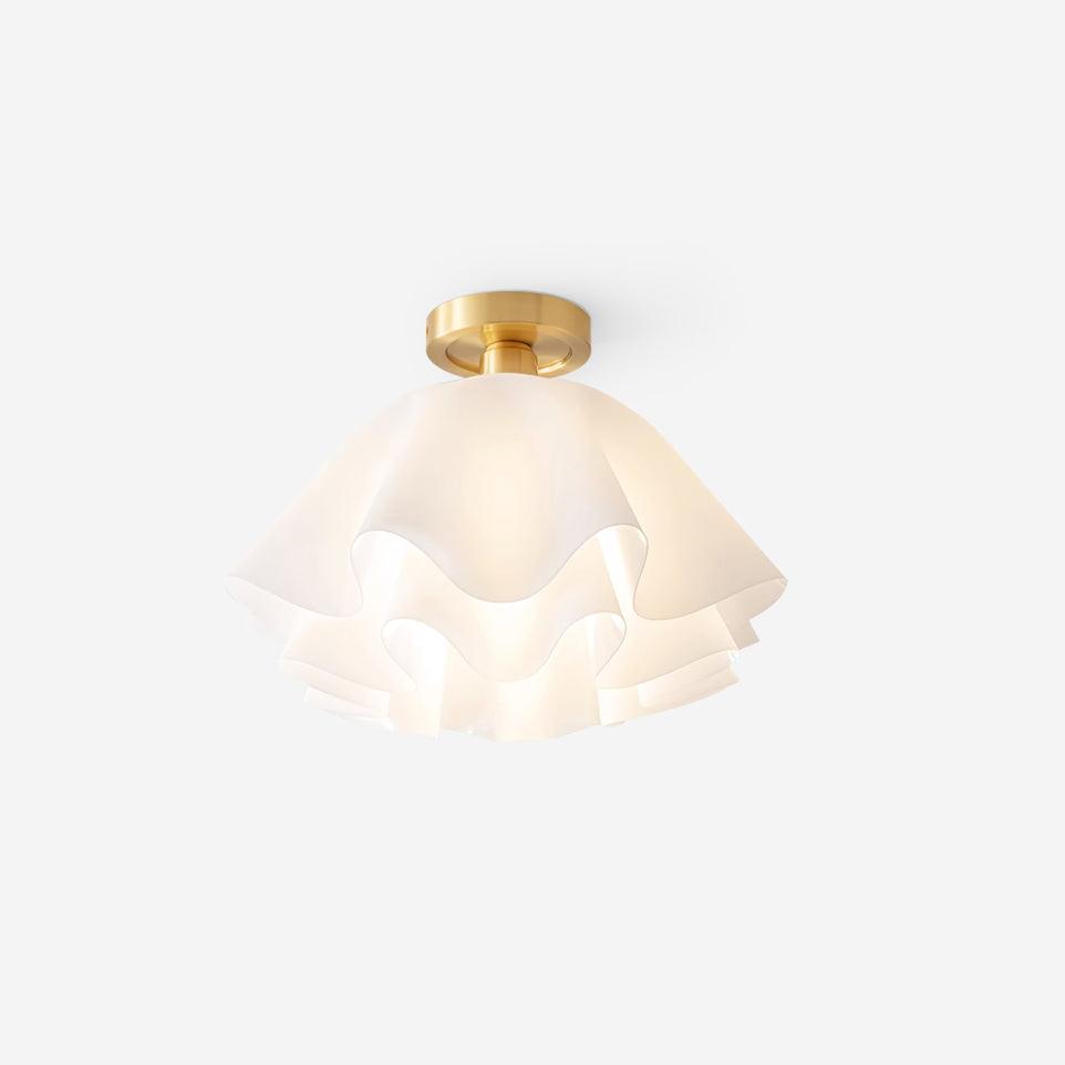 Lyren Folded Ceiling Light With Copper Base For Modern Living Rooms