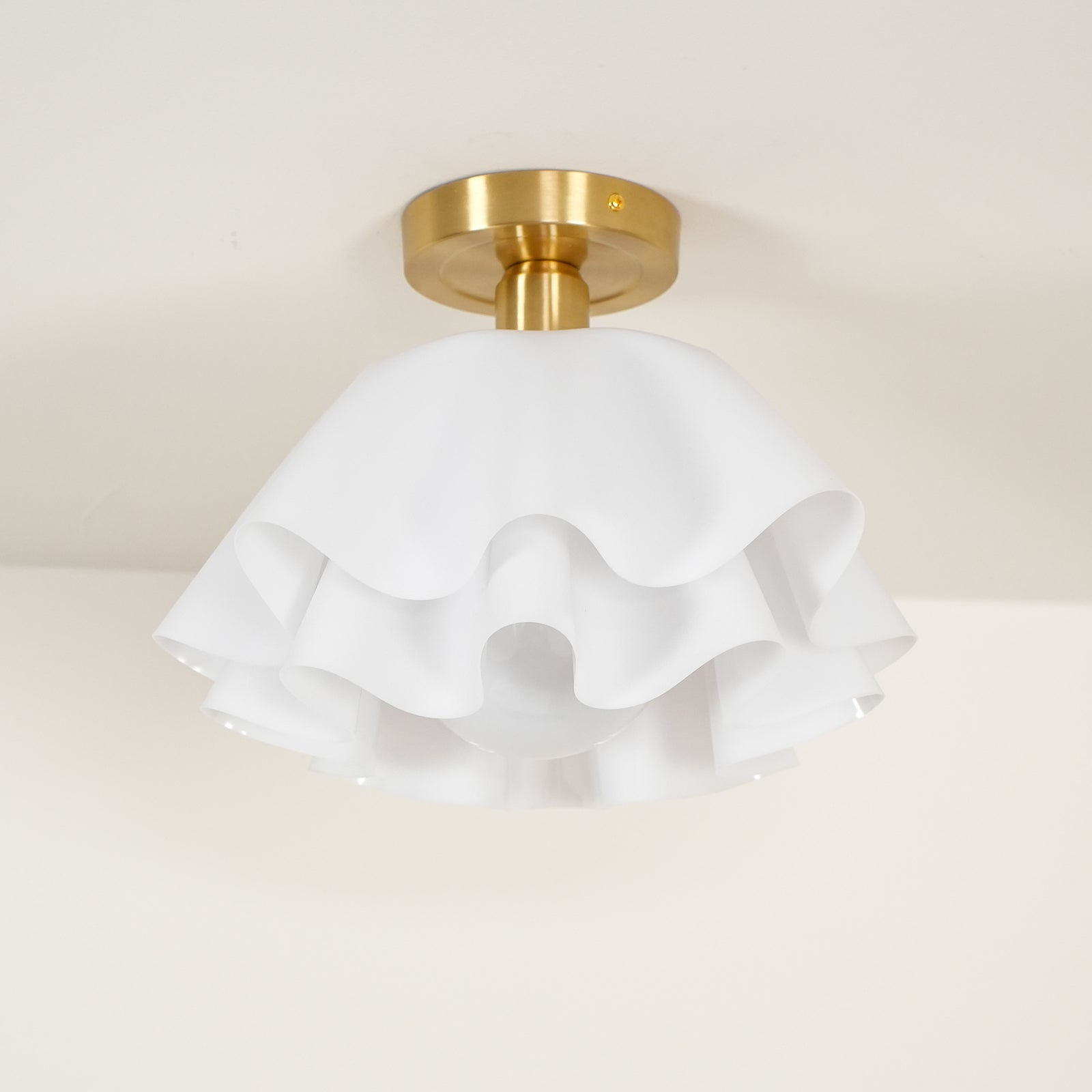 Lyren Folded Ceiling Light With Copper Base For Modern Living Rooms