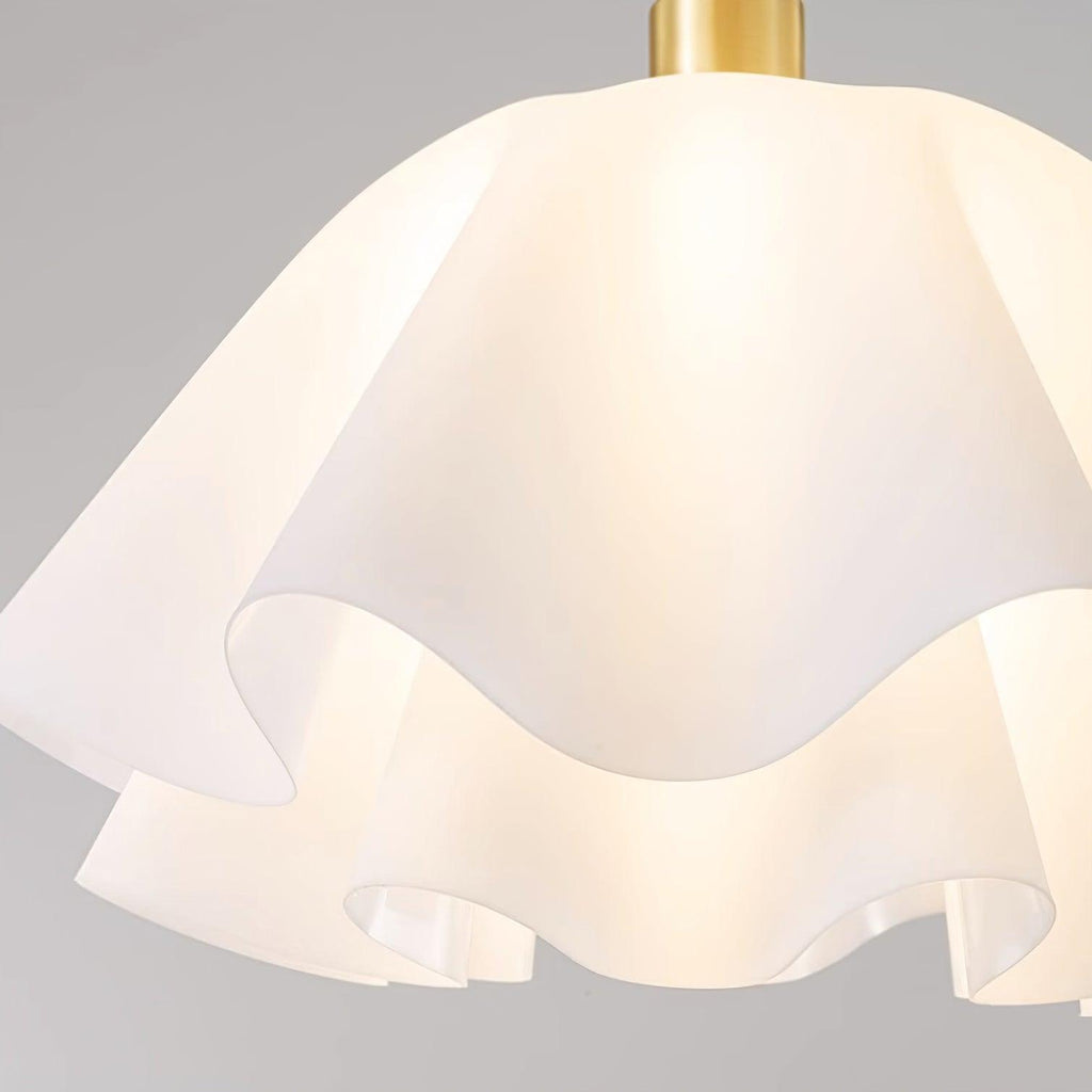 Lyren Folded Ceiling Light With Copper Base For Modern Living Rooms