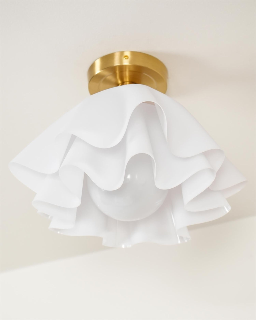 Lyren Folded Ceiling Light With Copper Base For Modern Living Rooms