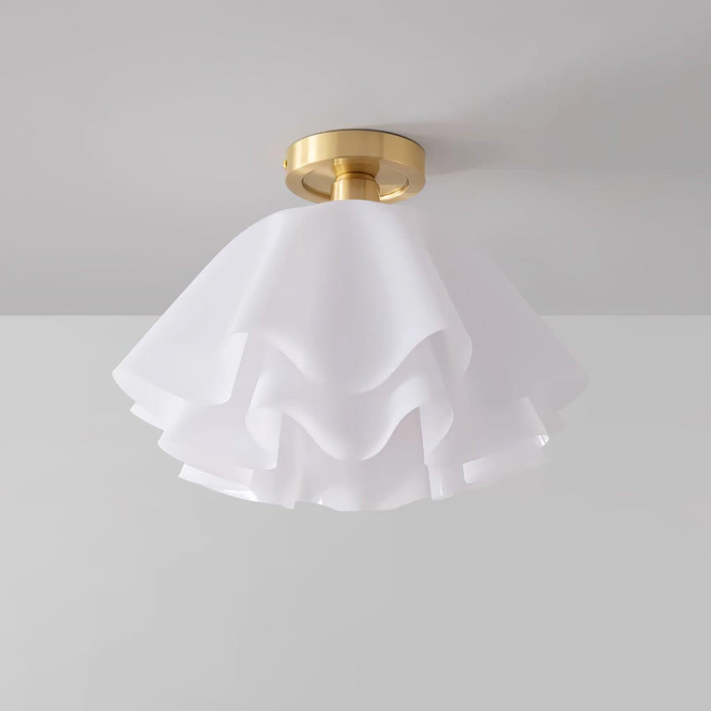 Lyren Folded Ceiling Light With Copper Base For Modern Living Rooms