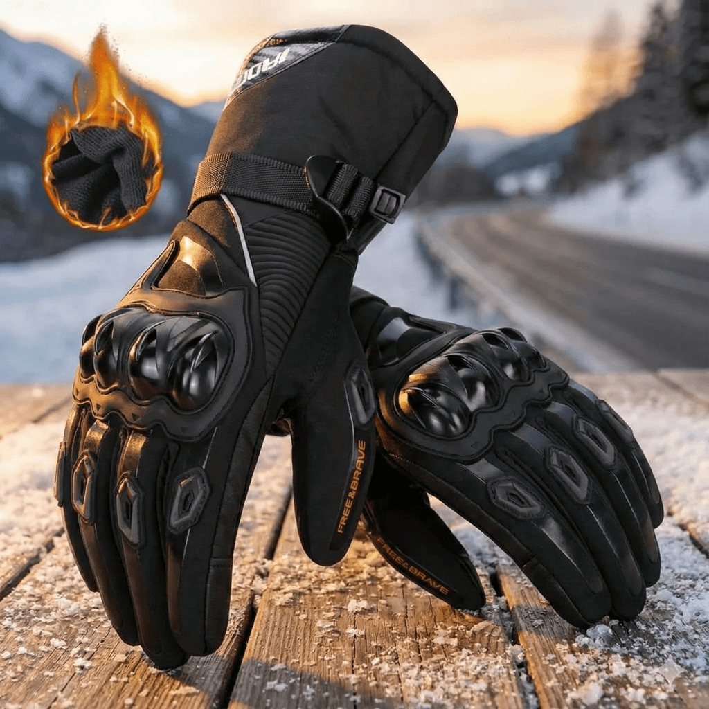 FrostGuard Waterproof Insulated Motorcycle Gloves For Winter Riding