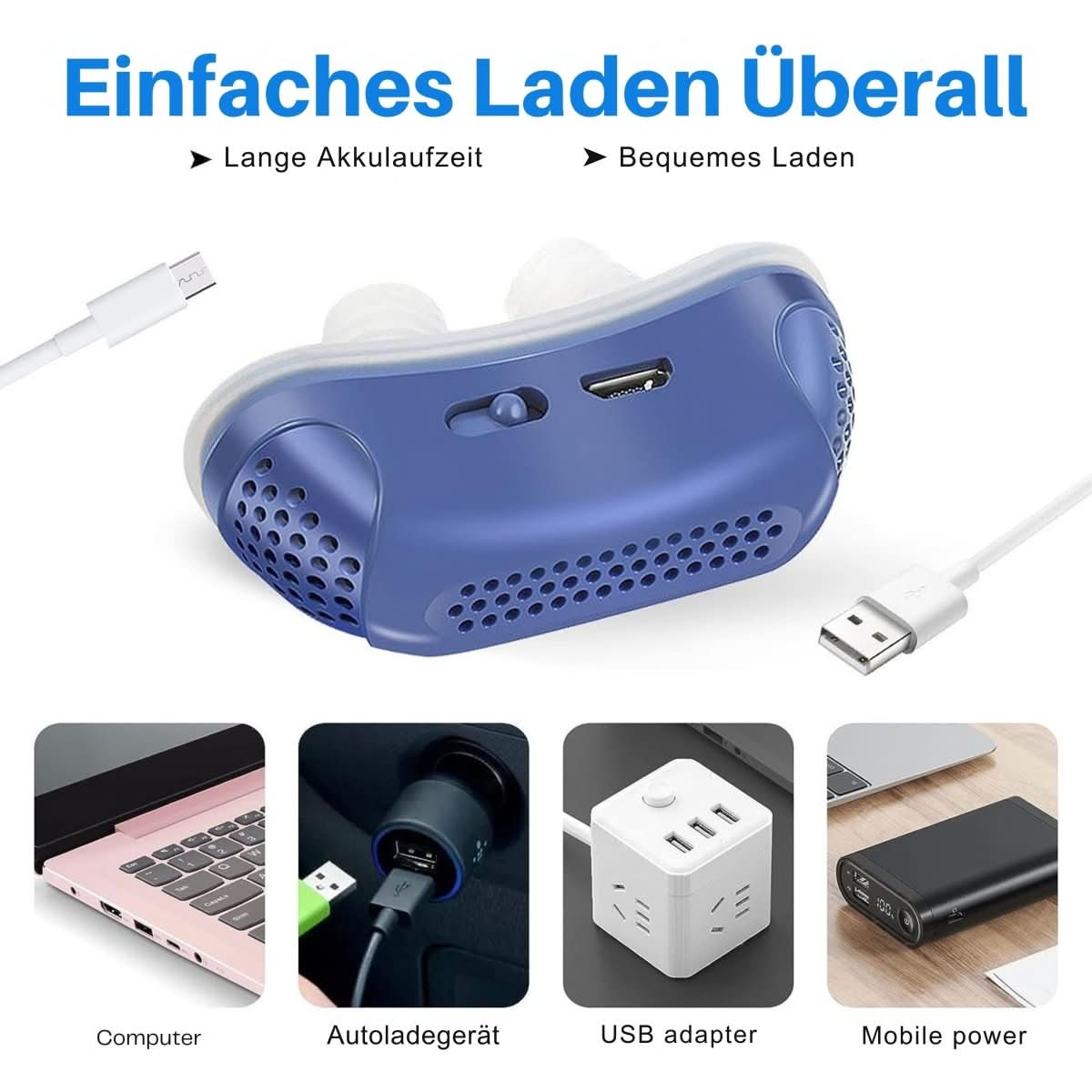 NanoBreath Compact CPAP Device for Snoring and Sleep Apnea