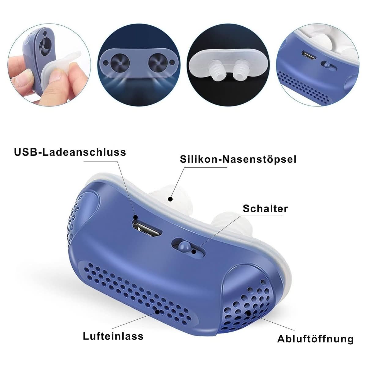 NanoBreath Compact CPAP Device for Snoring and Sleep Apnea