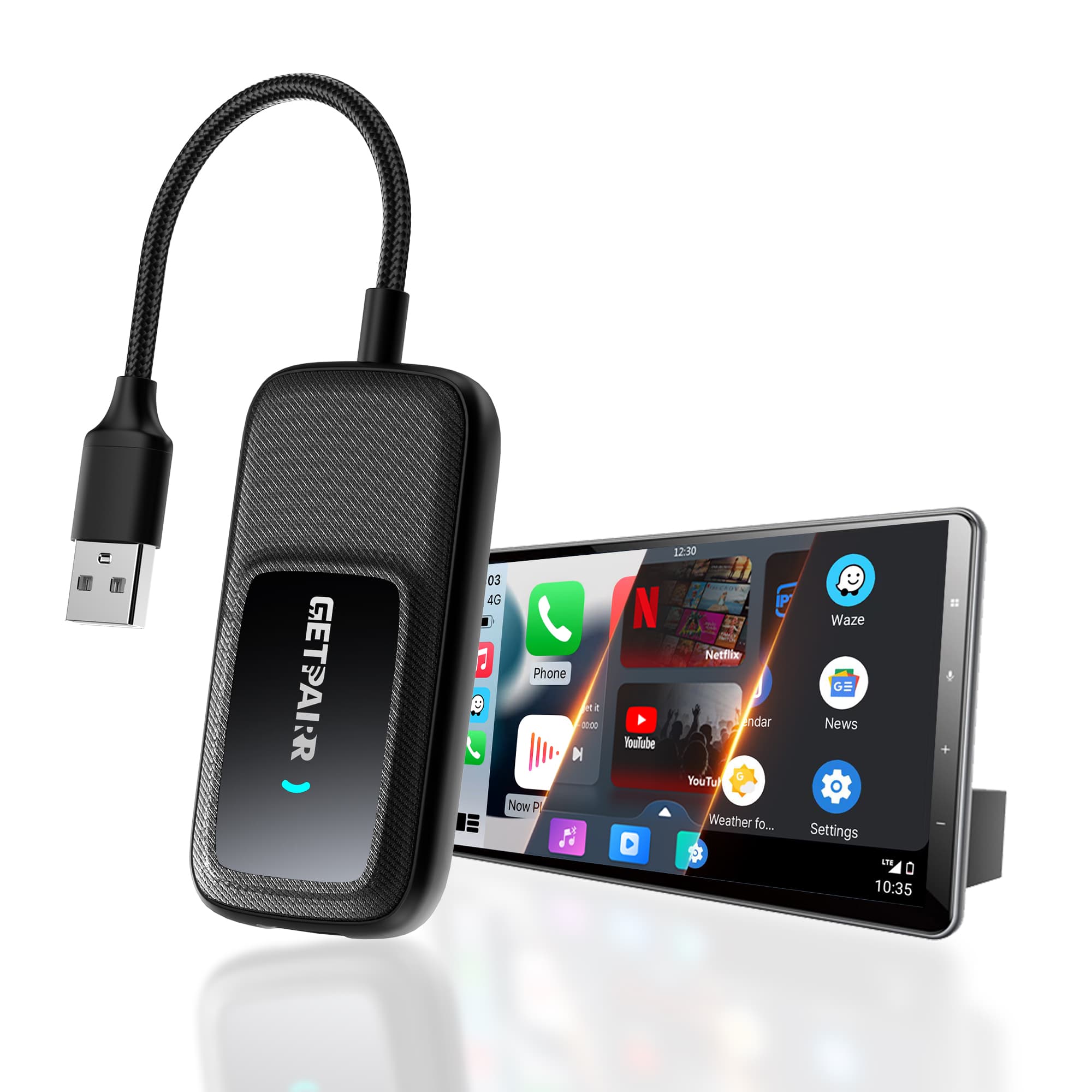 NovaLink Wireless CarPlay and Android Auto Adapter With App Hub