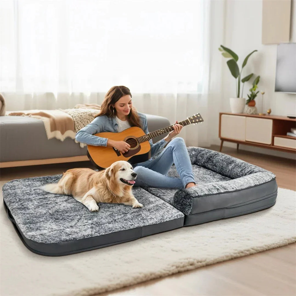 تخت سگ CozyPaw غول‌پیکر ۱۸۰ سانتی‌متری برای حیوانات خانگی و صاحبانشان