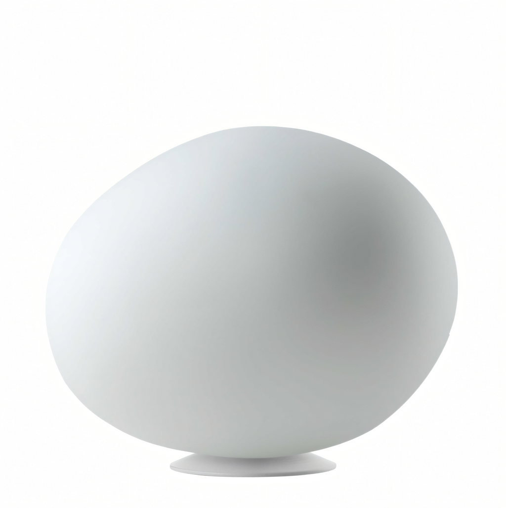 Pebbleform Table Lamp Hand Blown Acid Etched Glass and Metal in Multiple Sizes