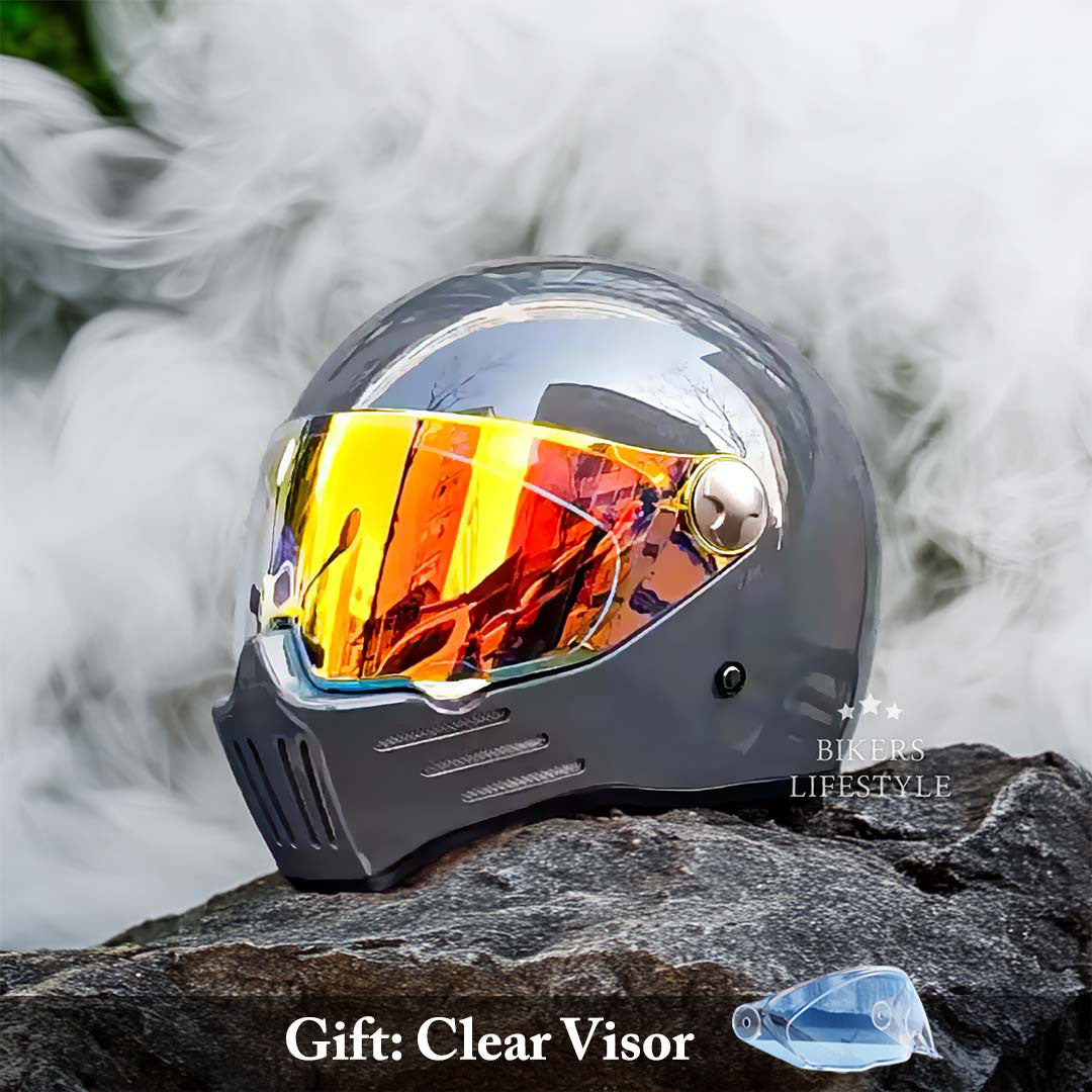 Casco Integral Cruiser con Visera Roja Certificado DOT ECE