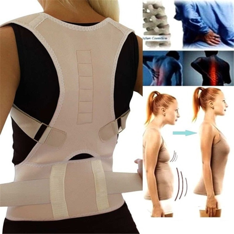 Posture Support Back Brace With Magnetic Therapy Corrector