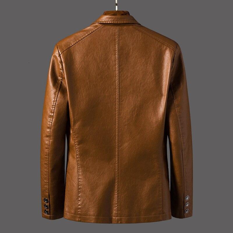 Premium Leather Blazer With Modern Cut Black Lambskin