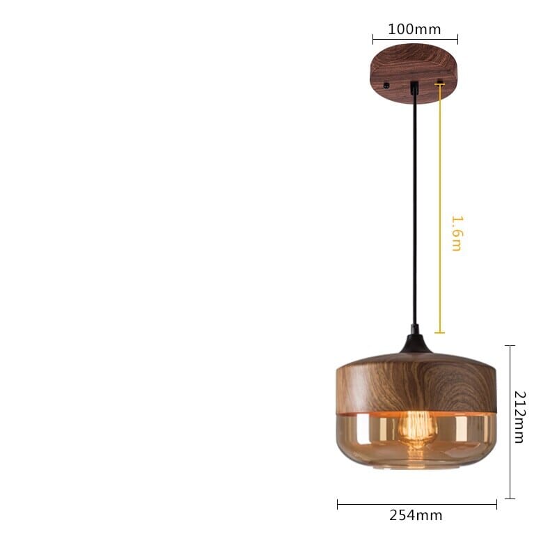 SylvaWood LED Pendant Lights Adjustable Modern Wooden Pendants