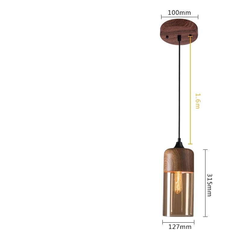 SylvaWood LED Pendant Lights Adjustable Modern Wooden Pendants