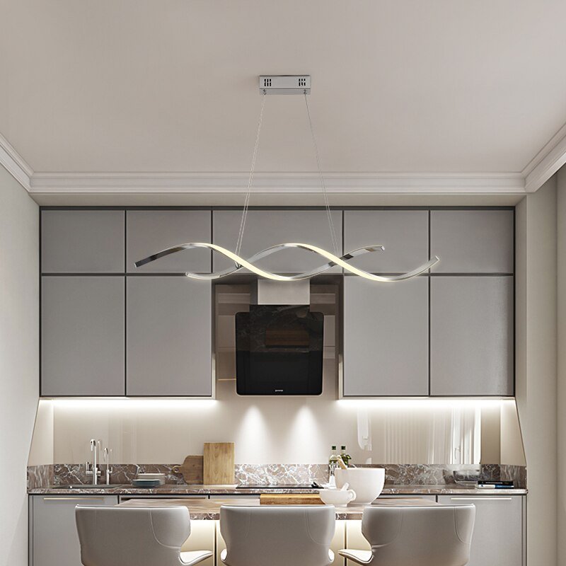 Spiral Modern LED Pendant Light With Double Spiral Design