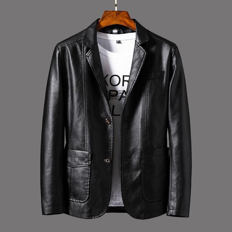 Premium Leather Blazer With Modern Cut Black Lambskin