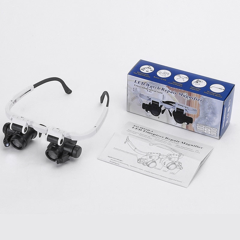 Fine Point Magnifier With Adjustable LED Illumination