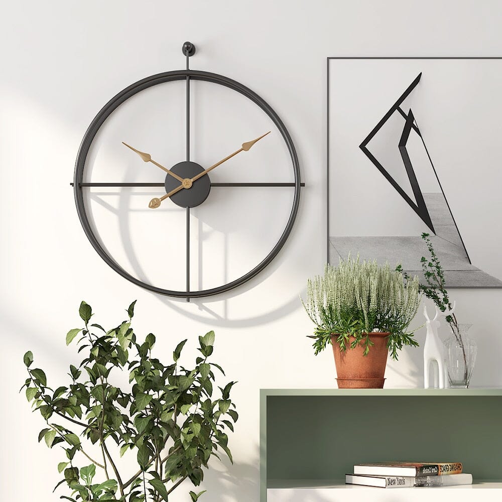 Nordické luxusní velké nástěnné hodiny s geometrickým designem