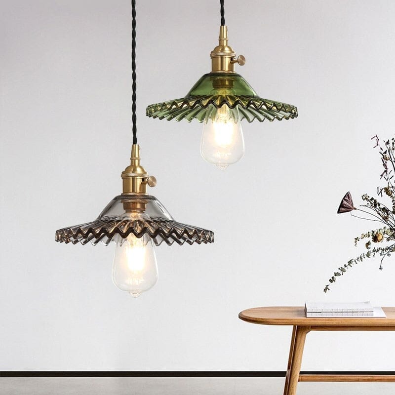 Caleris York Glasflettet Pendellampe med Eksotisk Vintagecharme