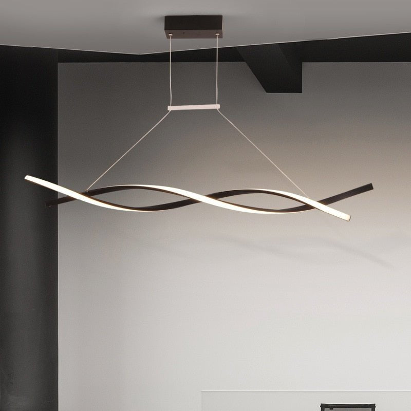 Twisted Minimalist Pendant Light For Modern Living Spaces