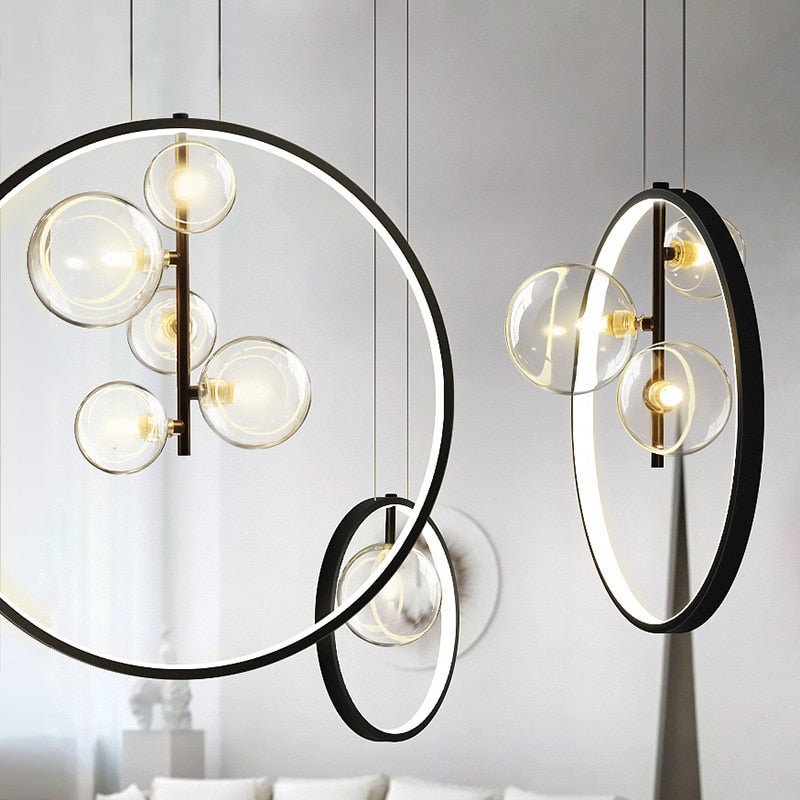 Závěsná lampa Circlara Glass Ring kulatá stropní lampa