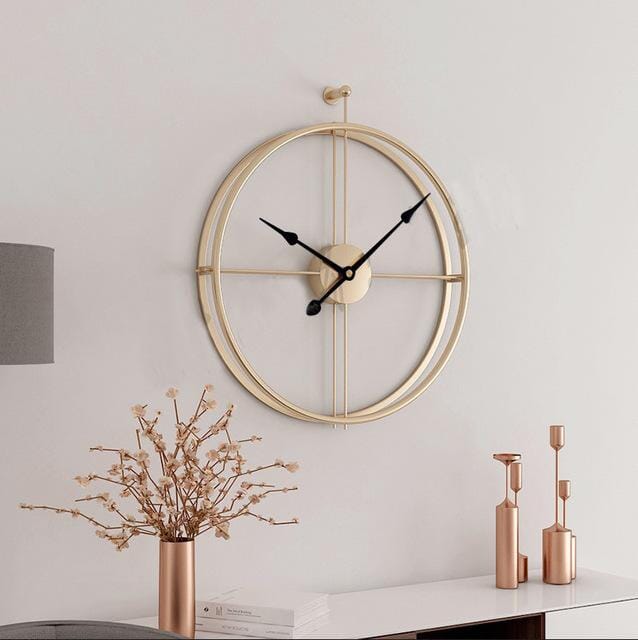 Nordické luxusní velké nástěnné hodiny s geometrickým designem