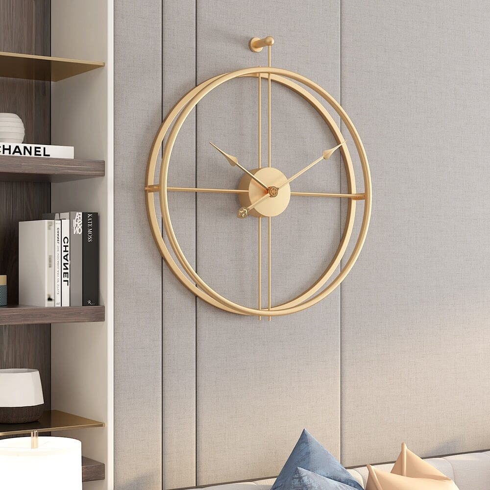 Nordické luxusní velké nástěnné hodiny s geometrickým designem