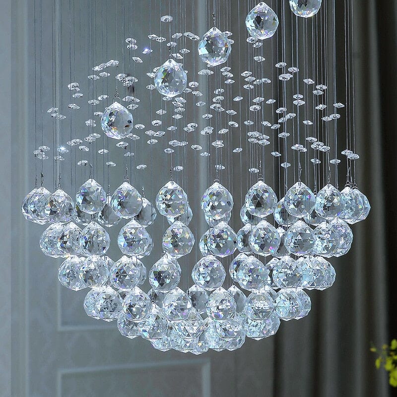 Lyra Spiral Crystal Chandelier With Integrated LED