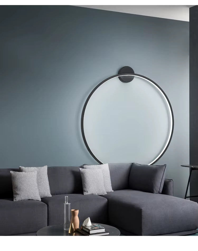Sonneninspirierte runde minimalistische Wandleuchte für moderne Wohnräume
