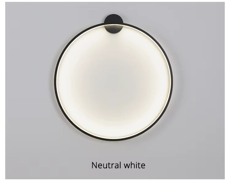 Sonneninspirierte runde minimalistische Wandleuchte für moderne Wohnräume