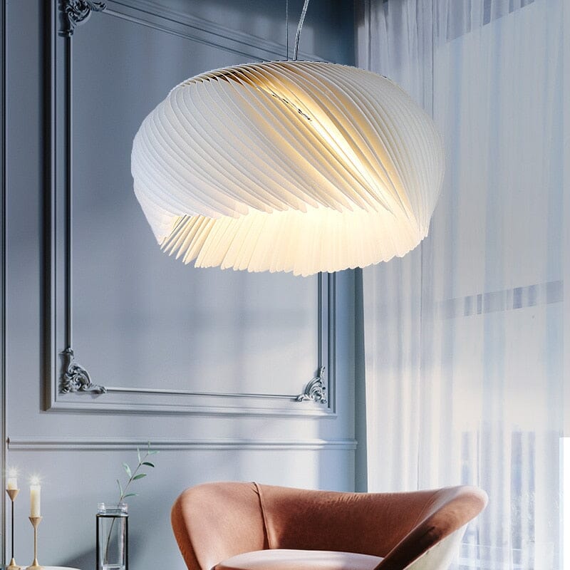آوریس | چراغ‌های آویز آکریلیک با بافت سایه‌بان مقوایی