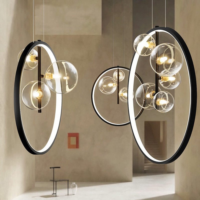 Závěsná lampa Circlara Glass Ring kulatá stropní lampa