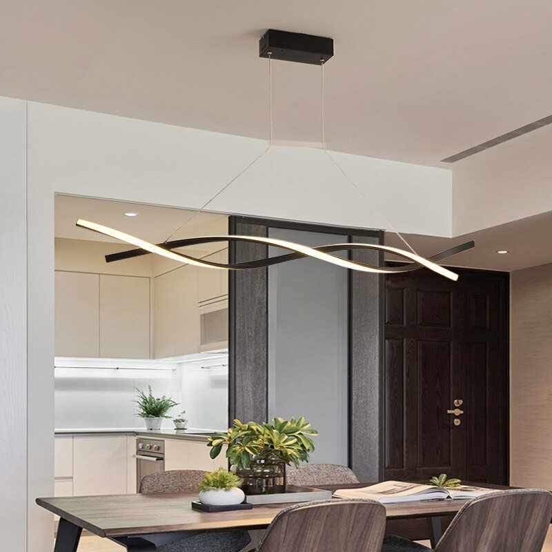 Twisted Minimalist Pendant Light For Modern Living Spaces