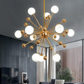 LumaOrb Golden Globe Acrylic Sputnik Ceiling Chandelier