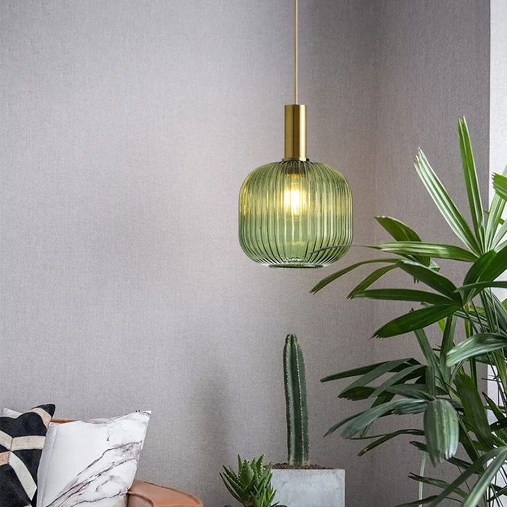 Astrae Nordic Fluted Glass Pendant Lights for Modern Rooms