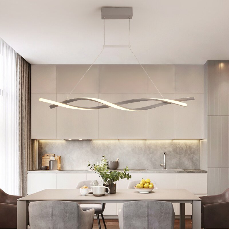 Twisted Minimalist Pendant Light For Modern Living Spaces
