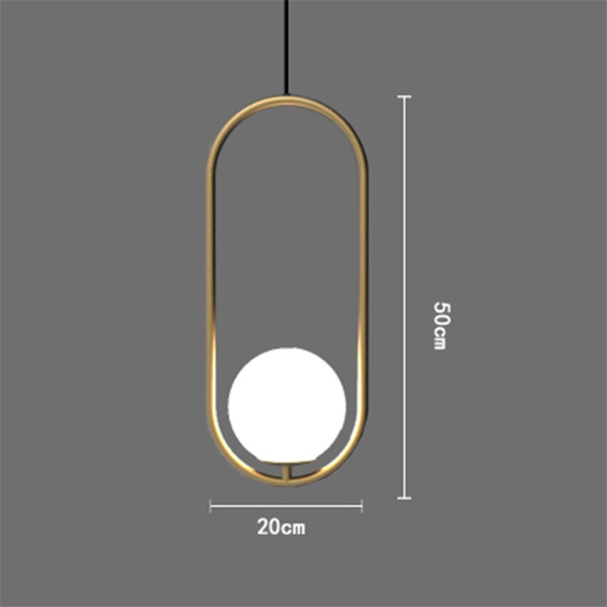 Nordra Orb Sphere Pendant Light With Minimalist Ring Encircling Snow White Sphere