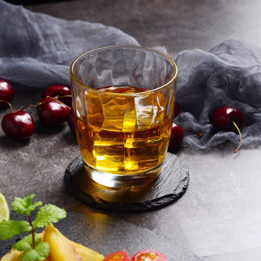 Natural Slate Round Coasters and Placemats 16 Piece Set