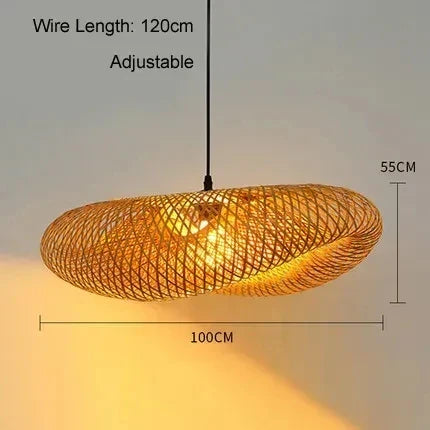 Elara Vintage Bamboo LED Pendant Light for Eco Friendly Interiors