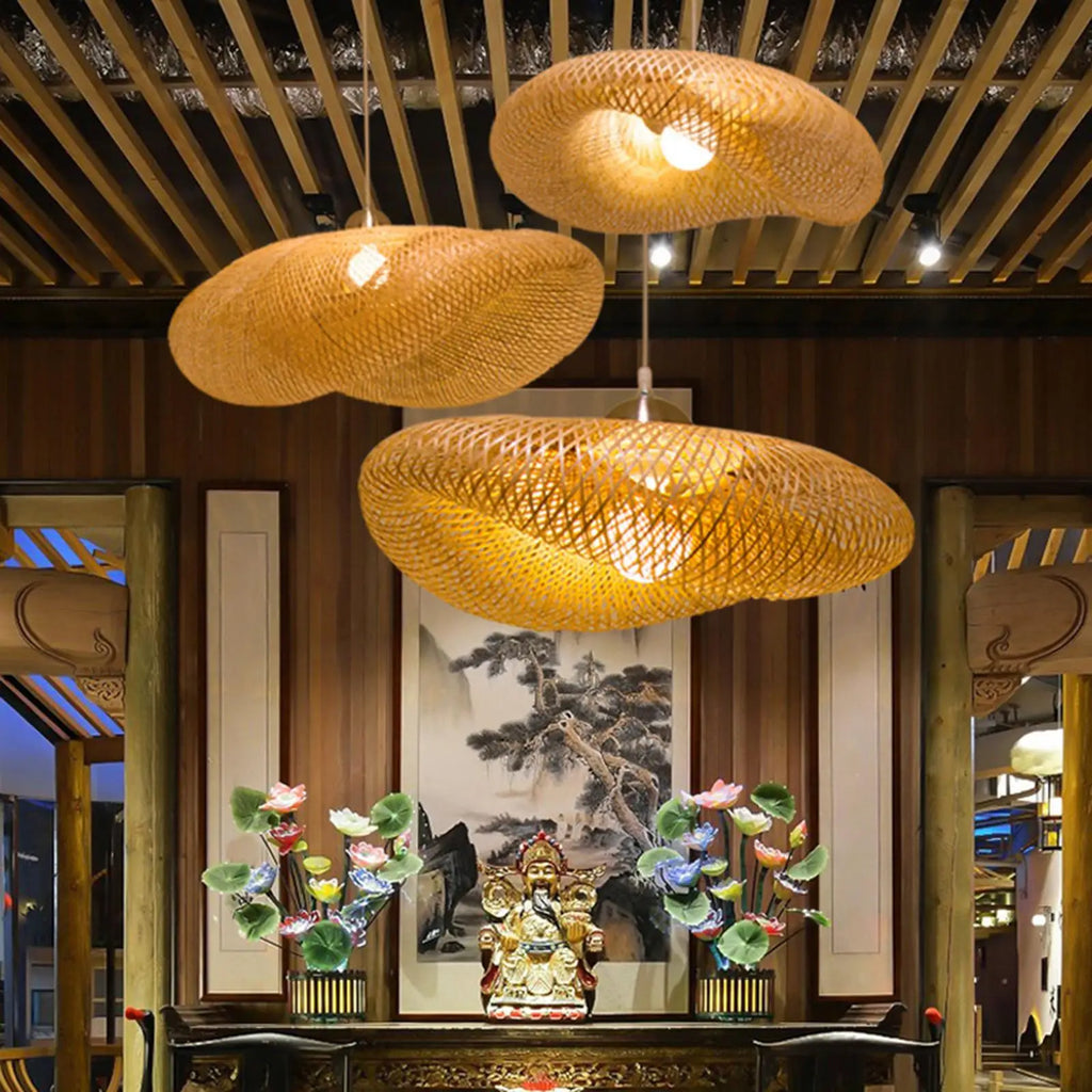 Elara Vintage Bamboo LED Pendant Light for Eco Friendly Interiors