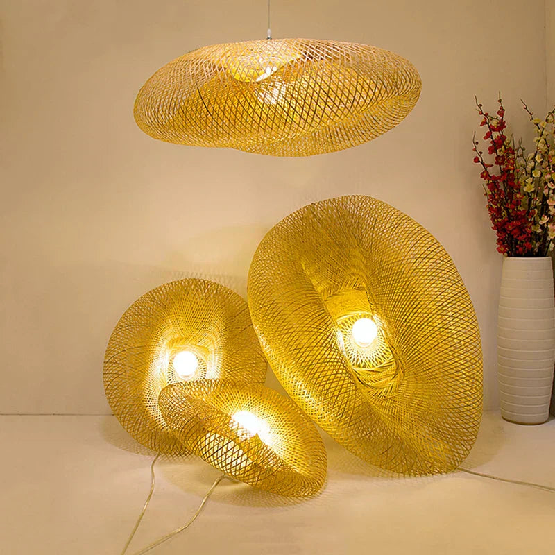 Elara Vintage Bamboo LED Pendant Light for Eco Friendly Interiors